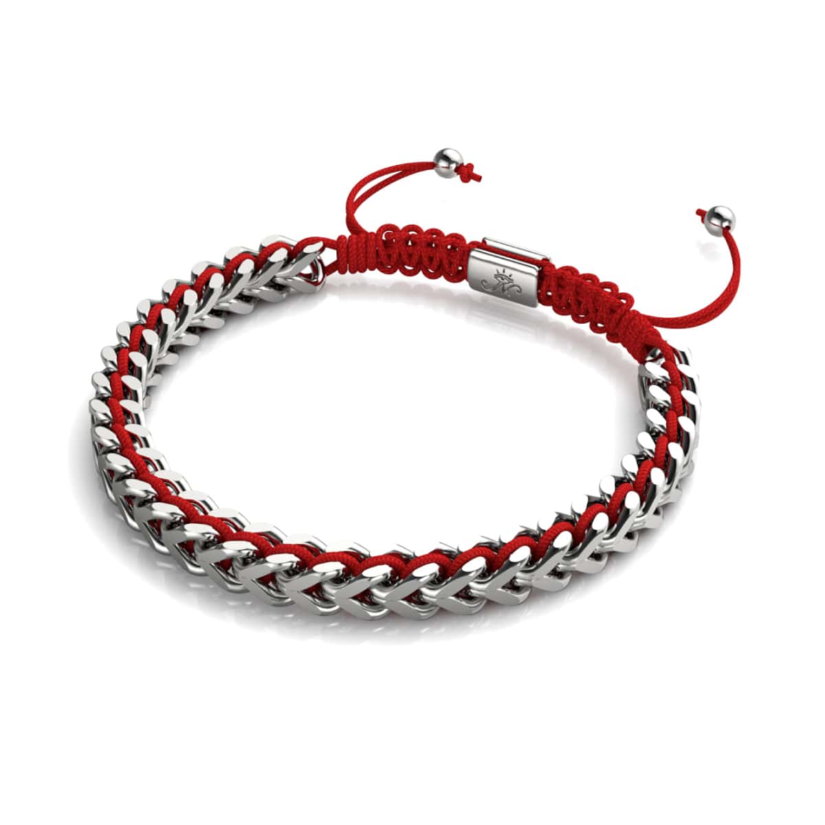 Rot x Silber | Gaia Weizenkettenarmband