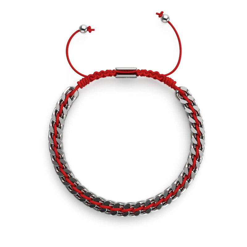 Rot x Silber | Gaia Weizenkettenarmband