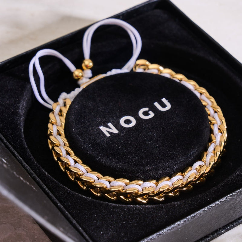 Weiß x Gold | Gaia Weizenkettenarmband