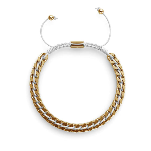 Weiß x Roségold | Gaia Weizenkettenarmband