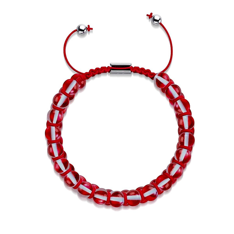 Blutmond | Silber | Doppeltes Galaxie-Glasarmband