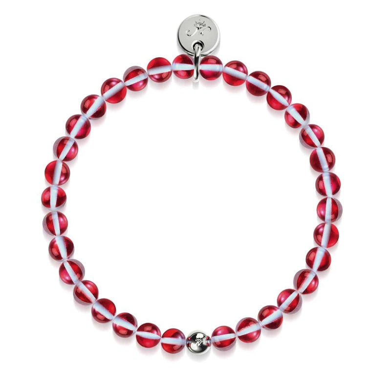 Blutmond | Silber | Galaxie Glasperlenarmband