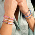 Blaues Andromeda | Silber | Galaxie-Glasperlenarmband