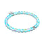 Blauer Nebel | 925 Sterling Silber | Galaxie Glasperlenarmband