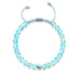 Blauer Nebel | Silber | Galaxie Glas Makramee Perlen Armband