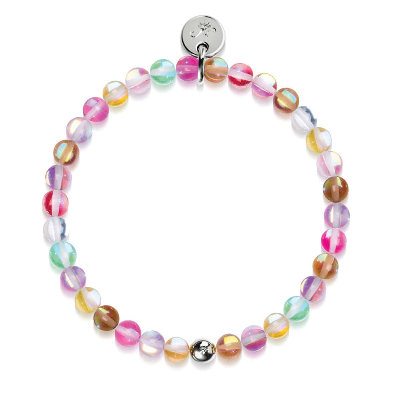 Candy Crush | Silber | Galaxie Glasperlenarmband