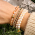 Champagner-Supernova | 925er Sterlinggold Vermeil | Galaxie-Glasperlenarmband