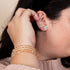 Champagner-Supernova | 925er Sterlinggold Vermeil | Galaxie-Glasperlenarmband