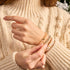 Champagner-Supernova | 925er Sterlinggold Vermeil | Galaxie-Glasperlenarmband