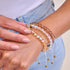 Champagner-Supernova | Gold | Galaxie-Glas-Makramee-Perlenarmband
