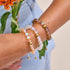 Champagner-Supernova | Gold | Galaxie-Glas-Makramee-Perlenarmband