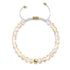 Champagner-Supernova | Gold | Galaxie-Glas-Makramee-Perlenarmband