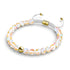 Champagner-Supernova | Gold | Galaxie-Glas-Makramee-Perlenarmband