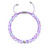 Kosmisches Lila | Silber | Galaxie Glas Makramee Perlen Armband