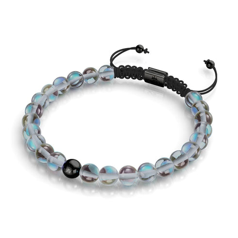 Milchstraße | Rotguss | Galaxie Glas Makramee Perlen Armband