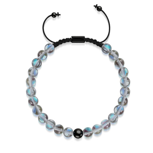 Milchstraße | Rotguss | Galaxie Glas Makramee Perlen Armband