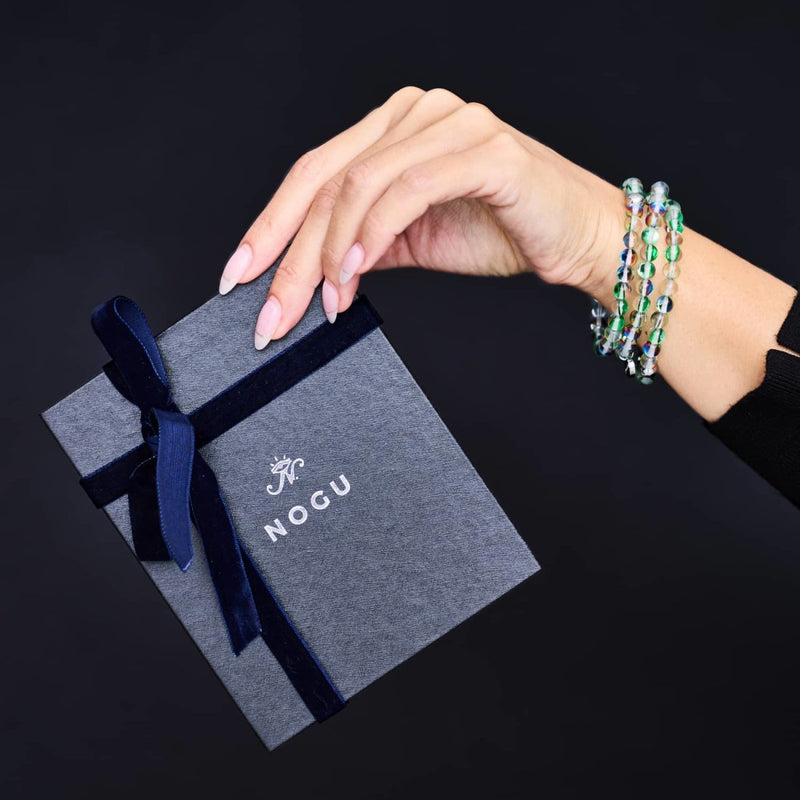 Mistelzweig | Silber | Galaxie Glasperlenarmband