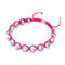 Neonpink | Regenbogen-Supernova | Silber | Charmballa-Armband aus Galaxieglas