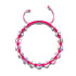 Neonpink | Regenbogen-Supernova | Silber | Charmballa-Armband aus Galaxieglas