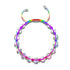 Neonspektrum | Regenbogen-Supernova | Silber | Charmballa-Armband aus Galaxieglas