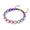 Neonspektrum | Regenbogen-Supernova | Silber | Charmballa-Armband aus Galaxieglas