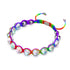 Neonspektrum | Regenbogen-Supernova | Silber | Charmballa-Armband aus Galaxieglas