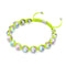 Neongelb | Regenbogen-Supernova | Silber | Charmballa-Armband aus Galaxieglas