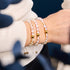 Regenbogen Supernova | Gold | Galaxie Glas Makramee Perlen Armband