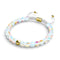 Regenbogen Supernova | Gold | Galaxie Glas Makramee Perlen Armband
