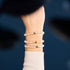 Regenbogen Supernova | Gold | Galaxie Glas Makramee Perlen Armband