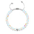 Regenbogen-Supernova | Silber | Galaxie-Glas-Makramee-Perlenarmband