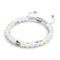 Regenbogen-Supernova | Silber | Galaxie-Glas-Makramee-Perlenarmband