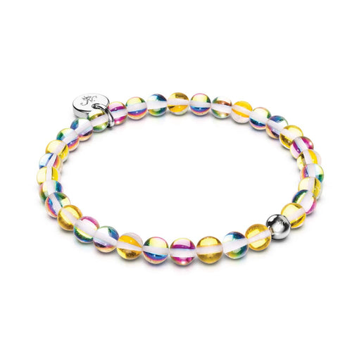 Sonneneruption | Silber | Galaxie Glasperlenarmband