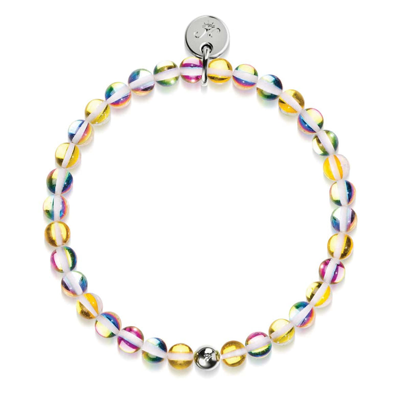 Sonneneruption | Silber | Galaxie Glasperlenarmband