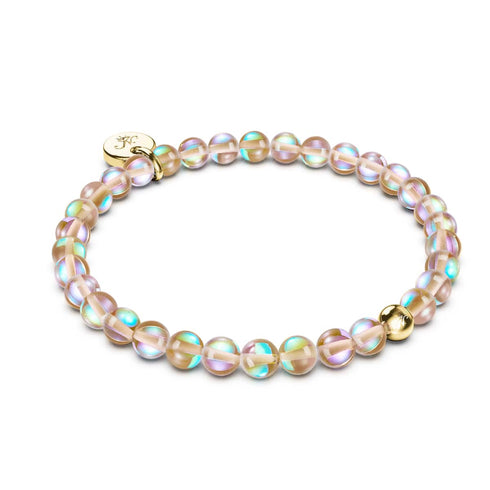 Terra | 925er Sterlinggold Vermeil | Galaxie-Glasperlenarmband