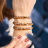 Terra | Gold | Galaxy Glas Makramee Perlen Armband