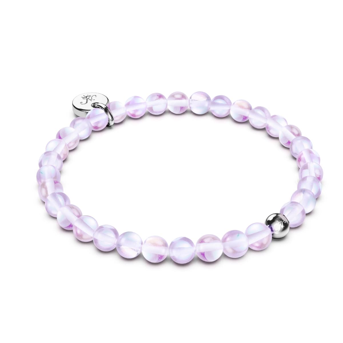 Ultraviolett | 925 Sterling Silber | Galaxie Glasperlenarmband