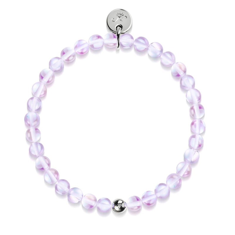 Ultraviolett | 925 Sterling Silber | Galaxie Glasperlenarmband