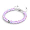 Ultraviolett | Silber | Galaxie Glas Makramee Perlen Armband
