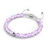 Ultraviolett | Silber | Galaxie Glas Makramee Perlen Armband
