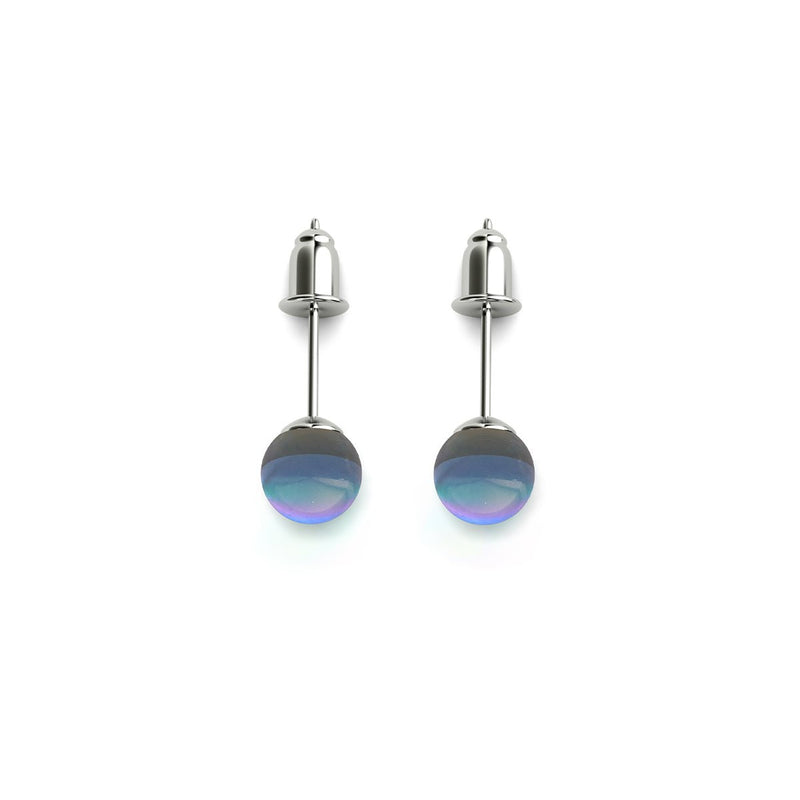 Milchstraße | 925 Sterling Silber | Galaxie Glas Mini Ohrstecker
