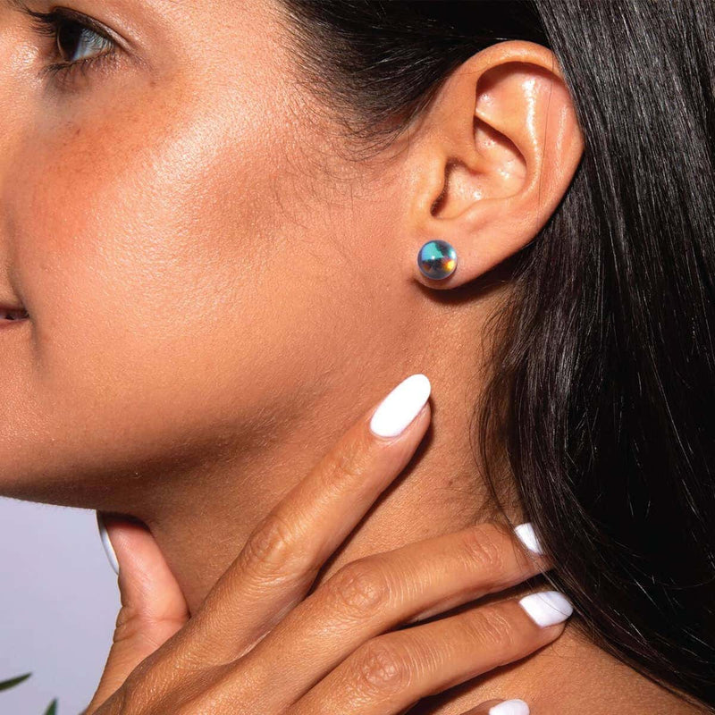 Milchstraße | 925 Sterling Silber | Galaxie Glas Ohrstecker