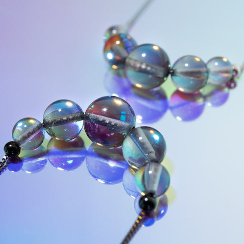 Milchstraße | 925 Sterling Silber | Galaxie Glas Unendlichkeitsverschluss Halskette