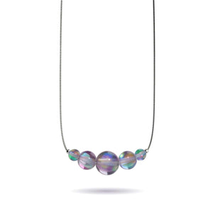 Milchstraße | 925 Sterling Silber | Galaxie Glas Unendlichkeitsverschluss Halskette