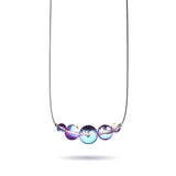 Ultraviolett | 925er Sterlingsilber | Halskette mit Galaxie-Glas-Unendlichkeitsverschluss