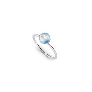 Regenbogen-Supernova | 925er Sterlingsilber | Galaxie-Glasring