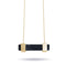 Schwarzer Achat | Gold | Edelstein-Halskette