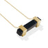 Schwarzer Achat | Gold | Edelstein-Halskette