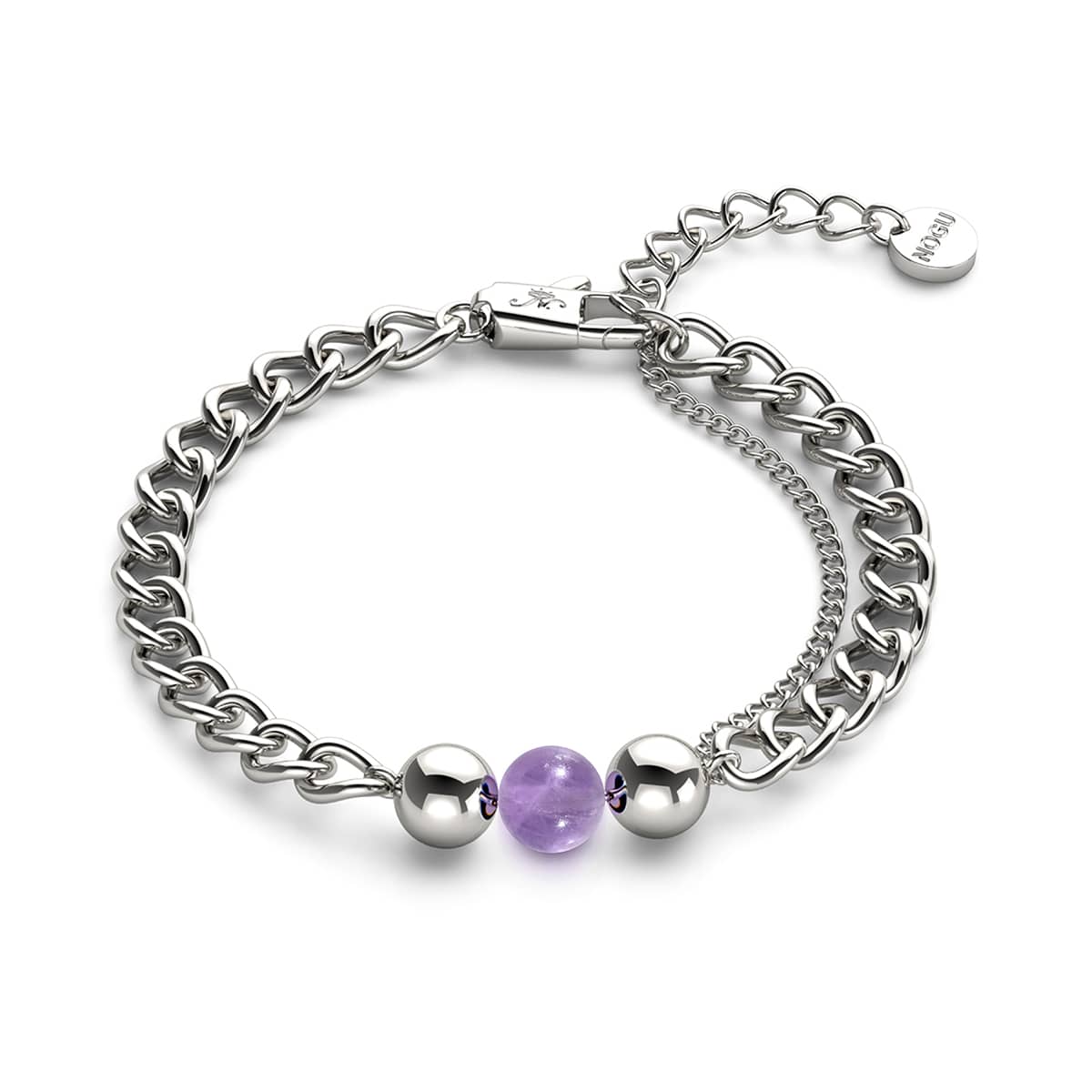Amethyst x Silber | Edelstein-Kettenarmband