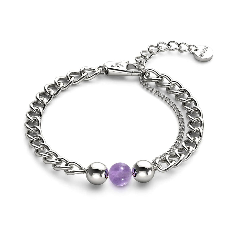 Amethyst x Silber | Edelstein-Kettenarmband